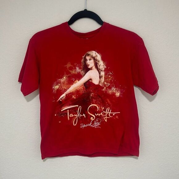 Gildan Youth Red Taylor Swift 2011 Speak Now Concert Tour Graphic T-Shirt Medium - Picture 1 of 7